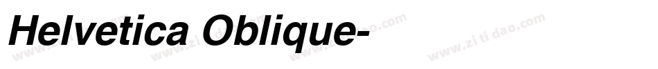 Helvetica Oblique字体转换
